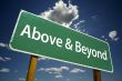 Above and Beyond Road Sign