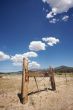 Aged Fence and Clouds
