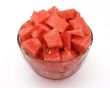 Pieces of watermelon in glass bowl