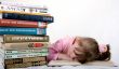 girl sleep under book