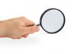 hand with magnifying glass
