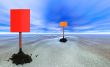 two blank sign posts