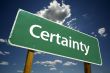 Certainty Road Sign
