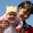 Baby with mom