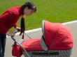 Woman with baby carriage