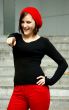 Girls with red hat shows you