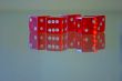 Five red cube to play.