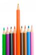 Joint crayons aligned