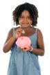 girl whit money box