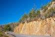 Mountain road with sharp curve