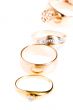 Golden rings closeup