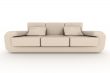 Isolated leather sofa. An interior. 3D image.