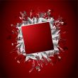 floral banner red