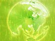 Map of Asia on globe  illustration