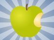 Apple with bite  illustration