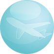 Air travel airplane illustration