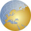 Map of Eurpe on globe  illustration