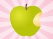Apple with bite  illustration