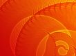 Swirling spiral fronds abstract
