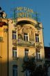 Meran Hotel in Prague at sunset