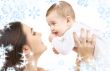 happy mother with baby boy