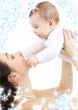 happy mother with baby boy