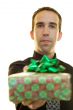 Businessman With Present