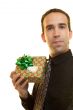 Worker With Gift