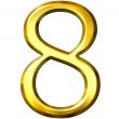 3d golden number 8