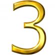 3d golden number 3