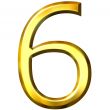 3d golden number 6