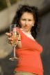 woman with champagne glass