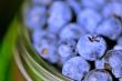 Blue-berries in glass