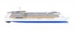 Cruise ship isolated side view