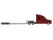 Car carrier truck back view