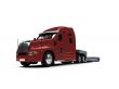 Car carrier truck back view