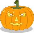 the vector halloween orange pumpkin