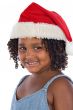 Beautiful girl with hat of Santa Claus