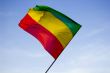 reggae flag over blue sky
