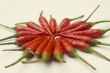 Chili  peppers against white background