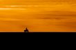 silhouette of biker