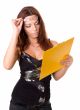 woman with documents