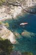 anchored boat