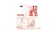 Euro bank-note on white