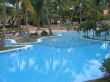 blue pool in a tropical setting