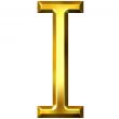 3D Golden Letter I