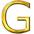3D Golden Letter G