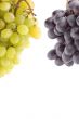 Raw grapes on white