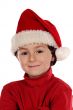 Boy dressed in red hat with Christmas