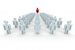 Conceptual image of teamwork. 3D image.